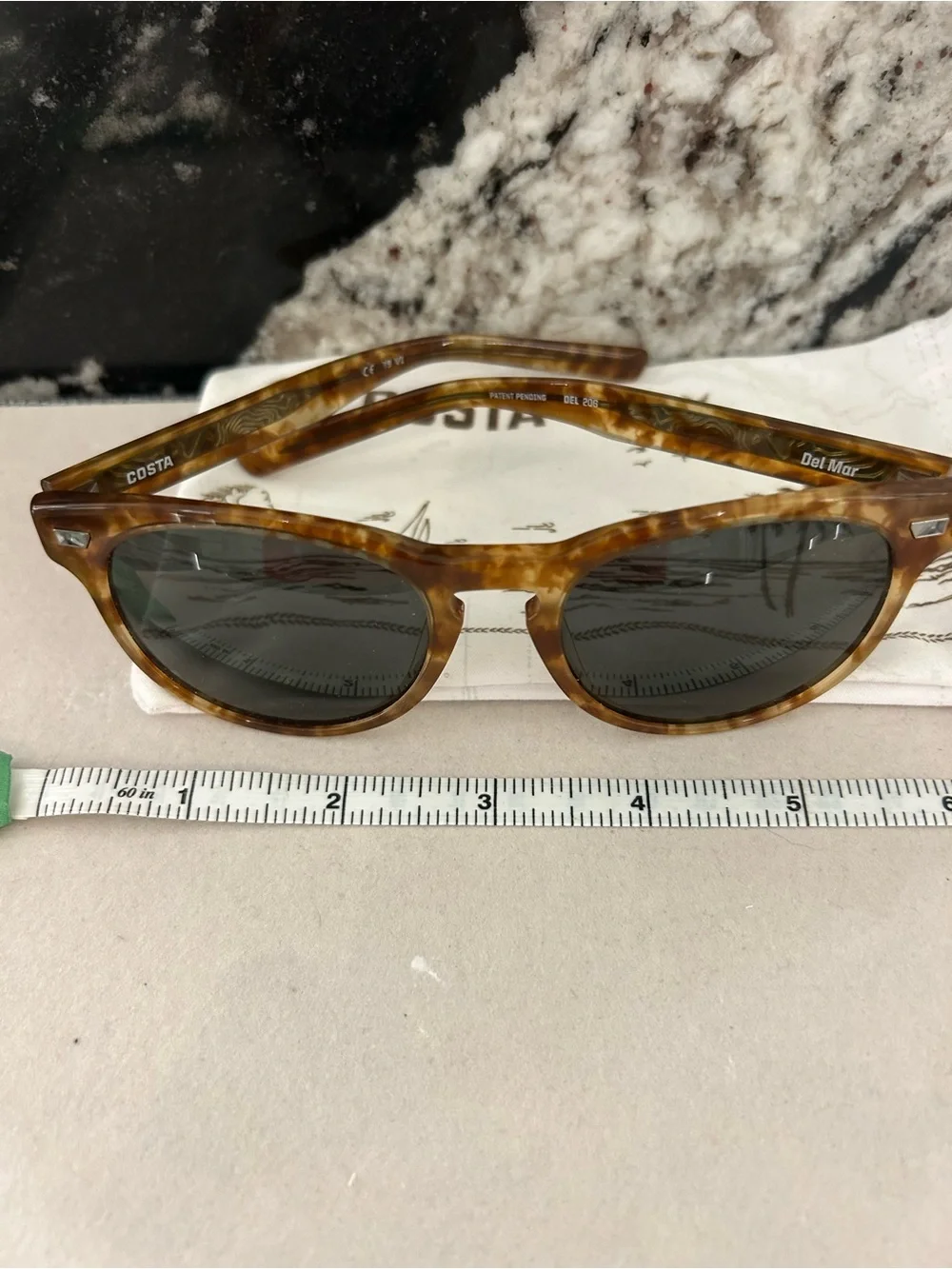Costa Men’s/woman’s  Tortoise Frame Sunglasses with Dark Lenses